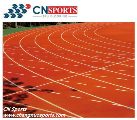 Bieżnia z granulatu EPDM, czerwona, poliuretanowa, pełnozalewowa